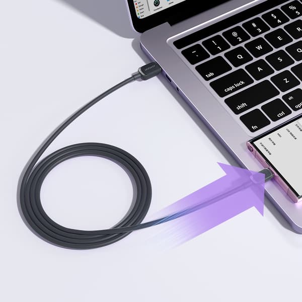 USB-kabel - USB-C 3A 1,2m sort