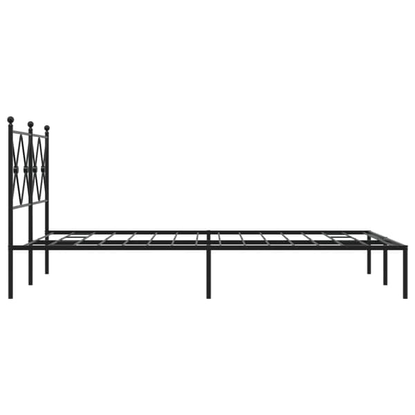 vidaXL metalsengestel med hovedgærde sort 120x200 cm