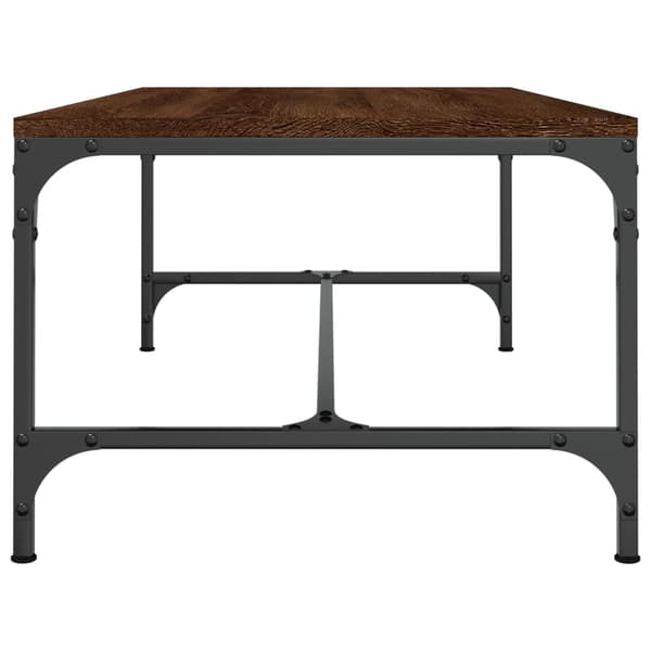 vidaXL sofabord brunt egetræ 100x50x35cm træbaseret materiale