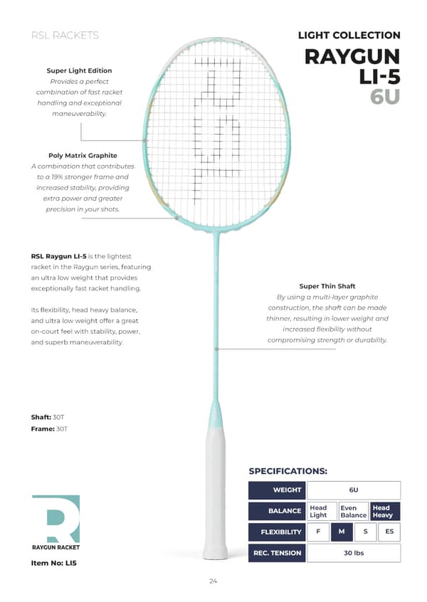 RSL Raygun Li-5 Badmintonketcher