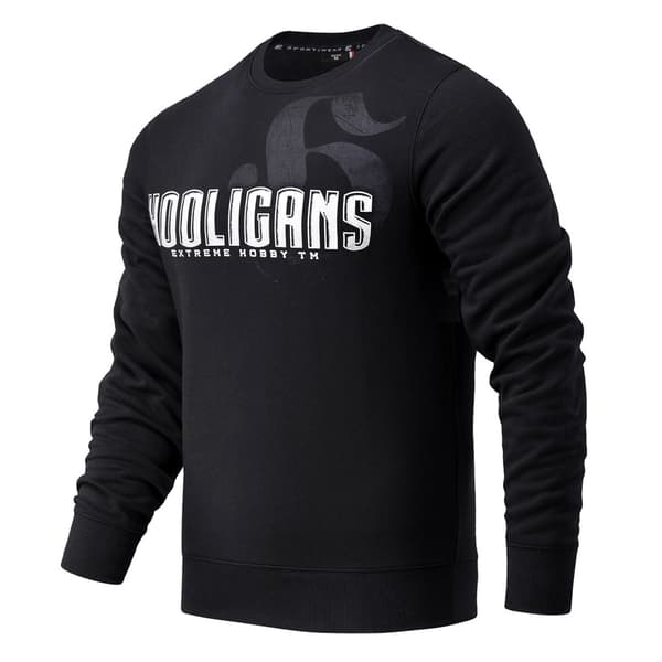 Miesten collegepaita ilman huppua HOOLIGANS M BLACK