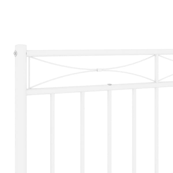 vidaXL metalsengegavl hvid 193 cm