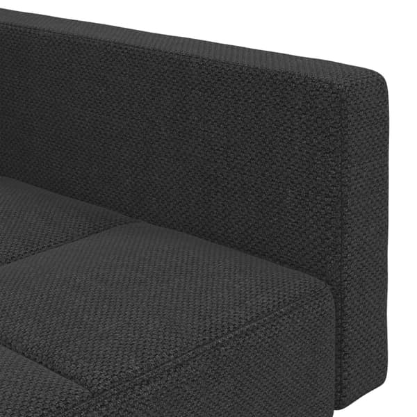 vidaXL 2-sitssoffa med 2 kuddar, mörkgrå, klädd i tyg