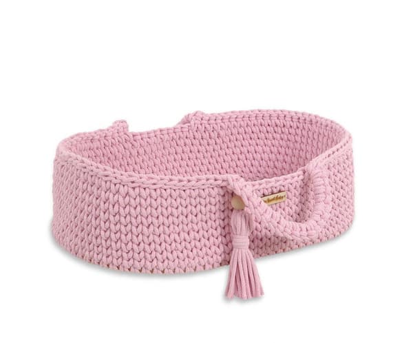Moses Basket BOHO Bomullsdockbärare - Rosa