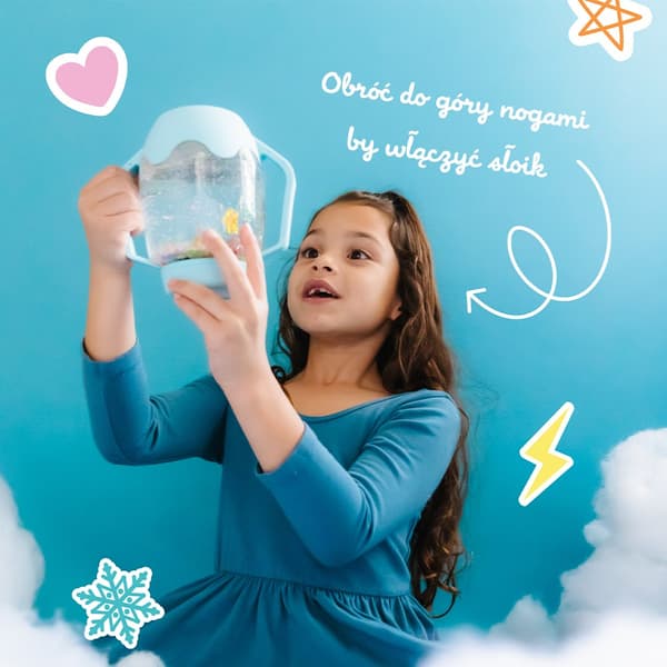 Glo Pals Vandfyldbar Sensorisk Krukke, Grå
