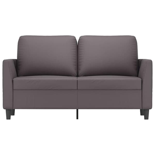 vidaXL 2-sitssoffa, grå, 120 cm, konstläder