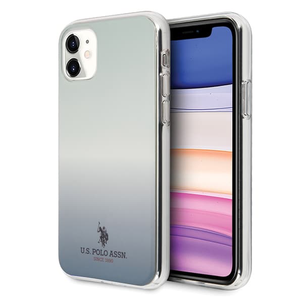 US Polo Gradient Pattern Collection-cover til iPhone 11, blå