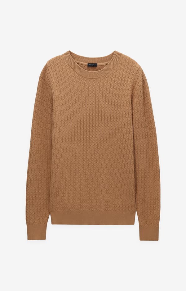 Kabelstrikket sweater XXL