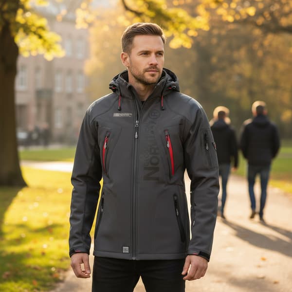 Geographical Norway Techno DB MEN 056 herr softshelljacka (WU4563H/GN-MÖRKGRÅ) S