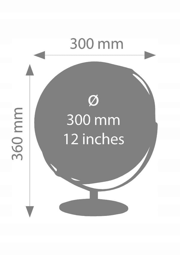 Troika fysisk globus, diameter 30 cm