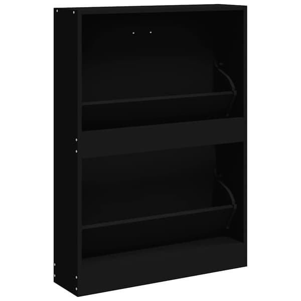 vidaXL skoskab sort 59x17x81 cm træbaseret materiale
