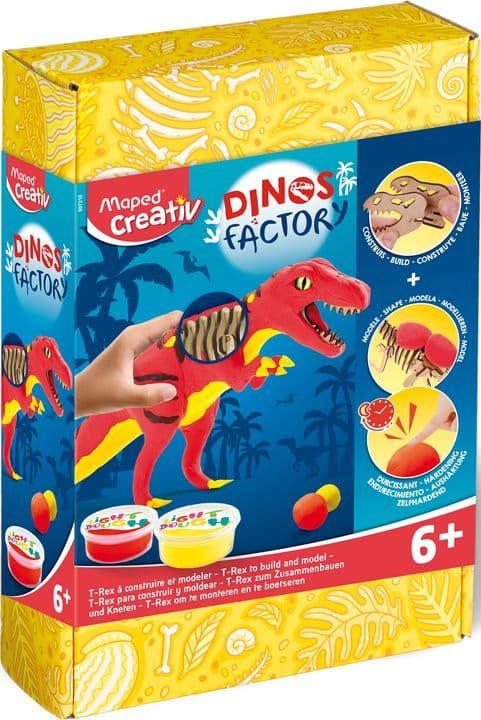Creativ. Muovailuvahatehtaan dinosaurus.