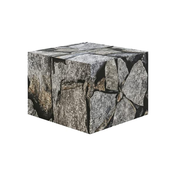 Modern fotpall/puff kub "Marmor"