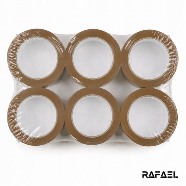 RAFAEL packtejp 48mm PP brun 45m akryl 1st för kartongförpackning