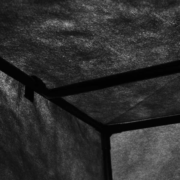 vidaXL garderobe, sort, 75x50x160 cm