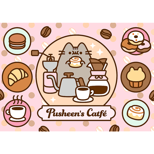 Trefl Pusheen i kaféet pussel 500 bitar