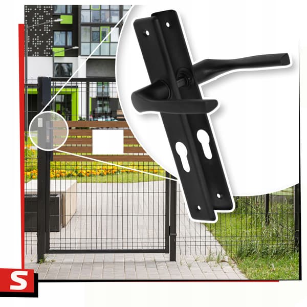 Grindhandtag lång skylt NATI 72mm svart INSERT