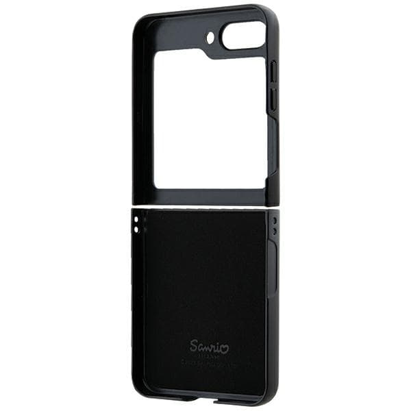 Hello Kitty Metal Logo Kitty Hovedcover til Galaxy Z Flip5, Sort