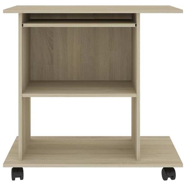 vidaXL computerbord, Sonoma eg, 80x50x75 cm, spånplade