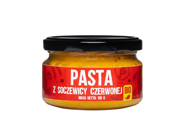 Ekologisk röd linspasta 190 g