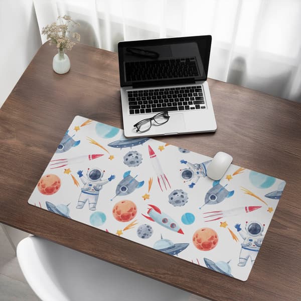 Skriveunderlag til tastatur og tilbehør Space Pattern 90x45 cm