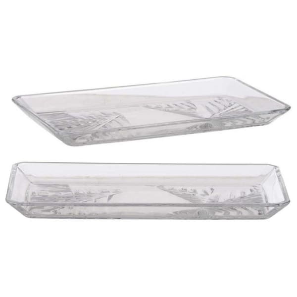 Set med 2 MADLEN glasfat 22x12 cm