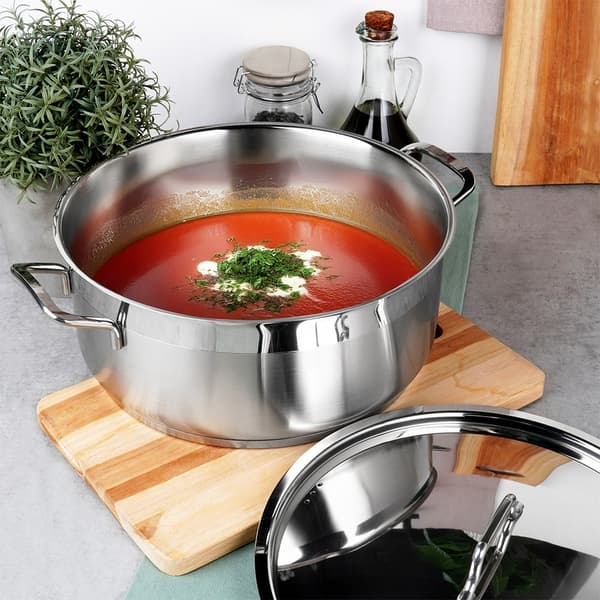 ROSTFRITT STÅLLOCK INDUKTIONSGASKOKNING 28 CM 7 L