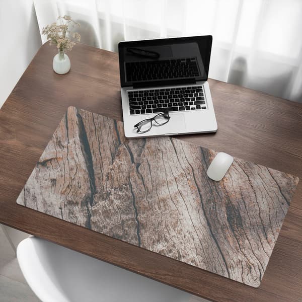 Universell skyddsmatta för datorutrustning, träådring, 100x50 cm