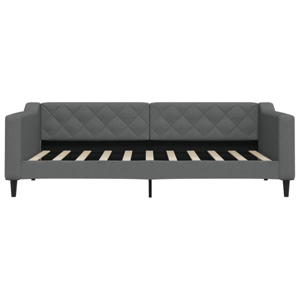 vidaXL Bäddsoffa mörkgrå 90x190 cm tygklädd