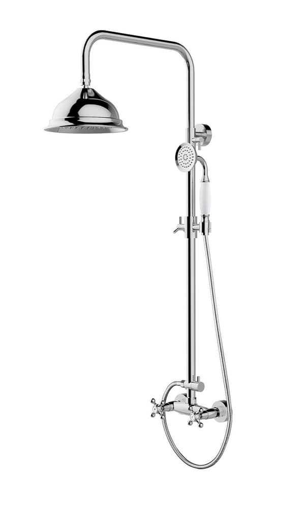 Besco retro krom utanpåliggande duschset