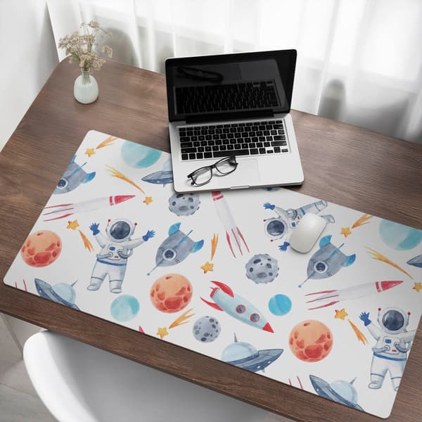 Skriveunderlag til tastatur og tilbehør Space Pattern 120x60 cm
