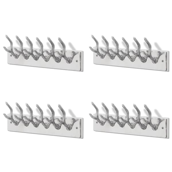 vidaXL bøjler, 4 stk., sølv, aluminium