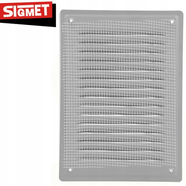 METAL rektangulær ventilationsrist 165x230mm - grafit