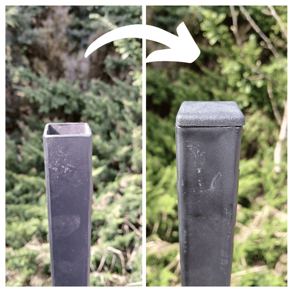 Invändig lock för profilstolpetak 100X100 grå 10 ST