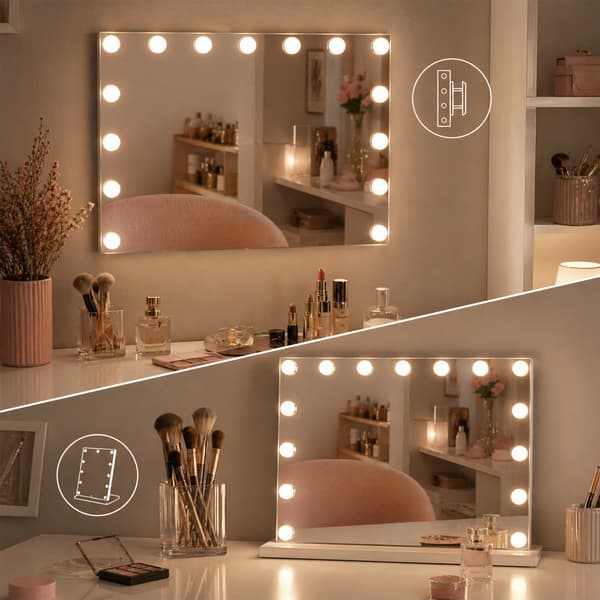 Hollywood-meikkipeili 58x48 LED valkoinen