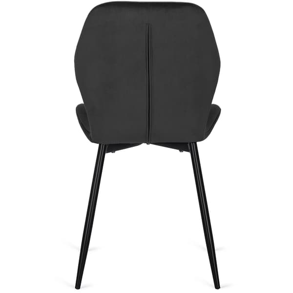 LUCKY Klädd Matstol Svart Sammet Modern Loft