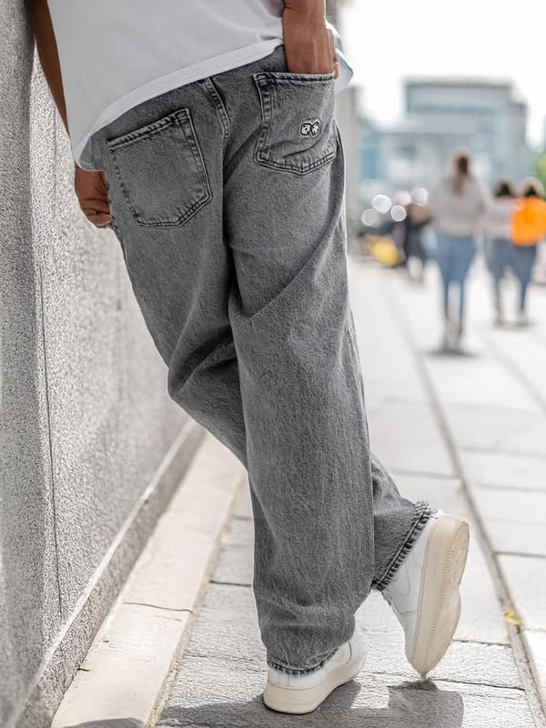 Lucky Dice Small Dice Herr Baggy Jeans Grå L