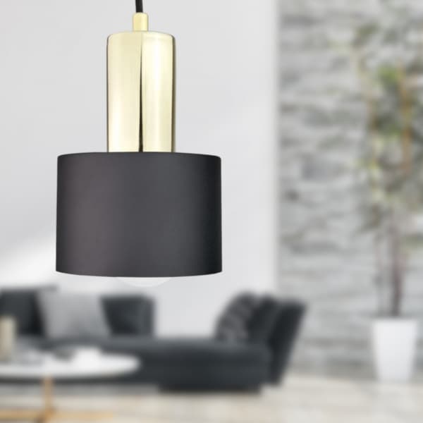 Hængelampe 4xE27 LUCE SORT GULD