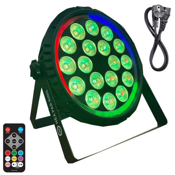 LIGHT4ME HEX PAR RING reflektor scenisk lyseffekt DMX
