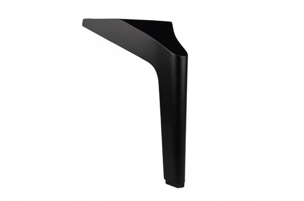 Sort metalmøbelben til skab, seng, loftmøbel, skrå, 18 cm