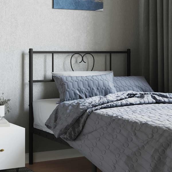 vidaXL metalsengegavl sort 90 cm