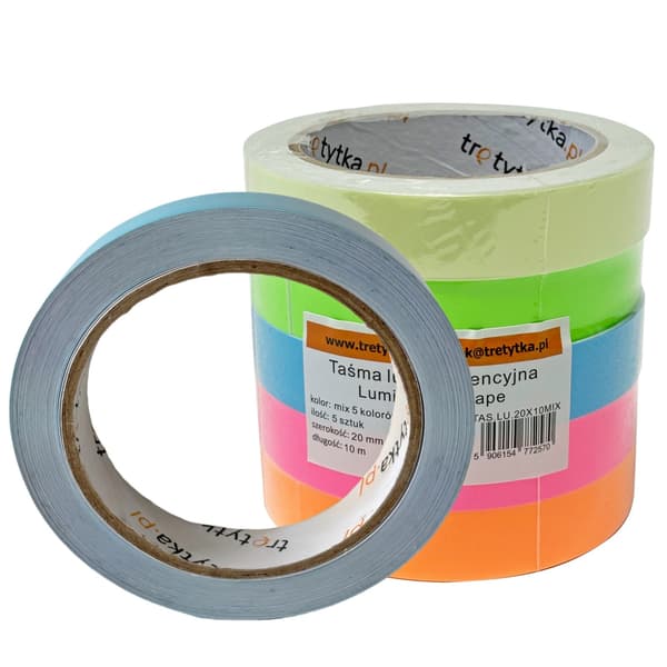 Fluorescerande tejp 20 mm x 10 m blå