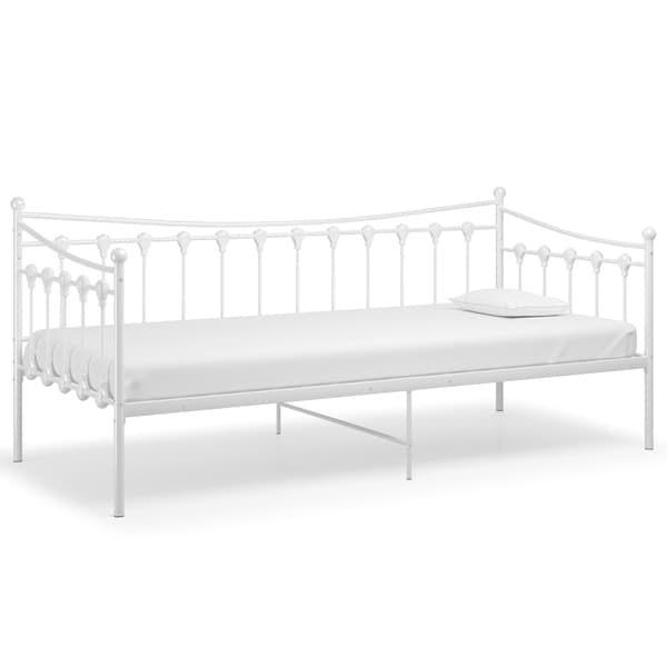vidaXL Soffram vit metall 90x200 cm