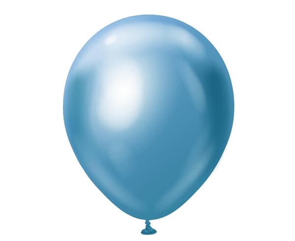 Spejlblå balloner 25 stk.