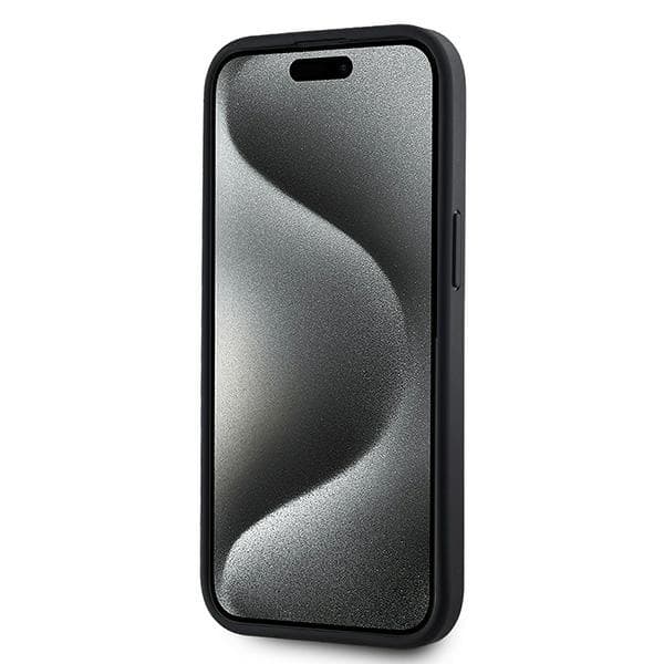 DKNY MagSafe-cover med ternet monogrammønster til iPhone 14, sort