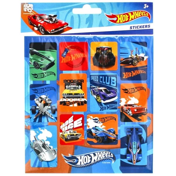 Hot Wheels firkantede klistermærker