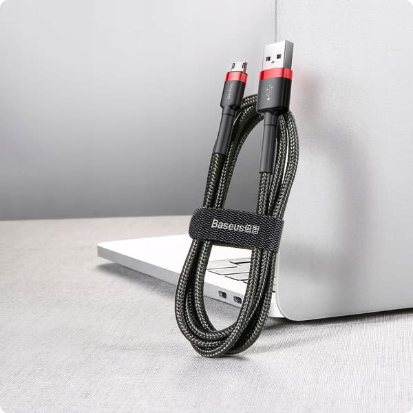 Baseus Cafule USB - microUSB-kabel 2,0 m 1,5A sort og rød