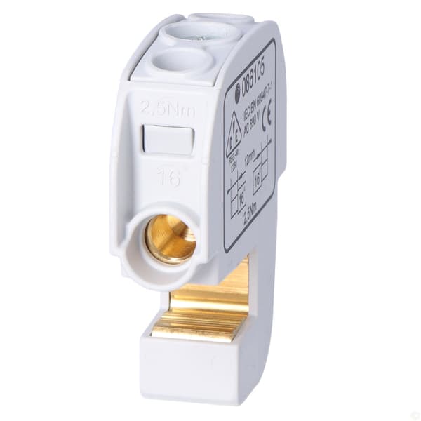 Isoleret skinneklemme SBB 16 86105 simblock, grå