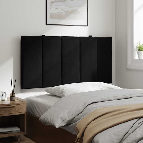 vidaXL Sängynpäädyn tyyny, musta, 100 cm, sametti