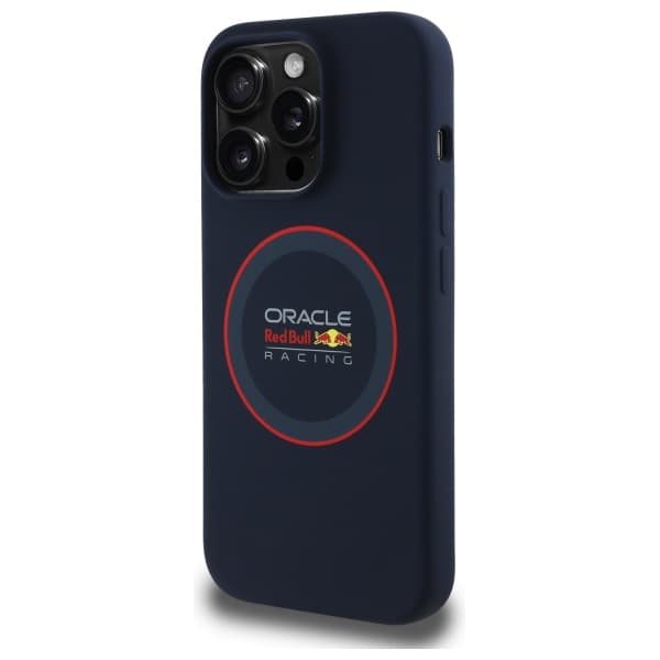 Red Bull Silikone Red Ring MagSafe-etui til iPhone 14 Pro, Marineblå